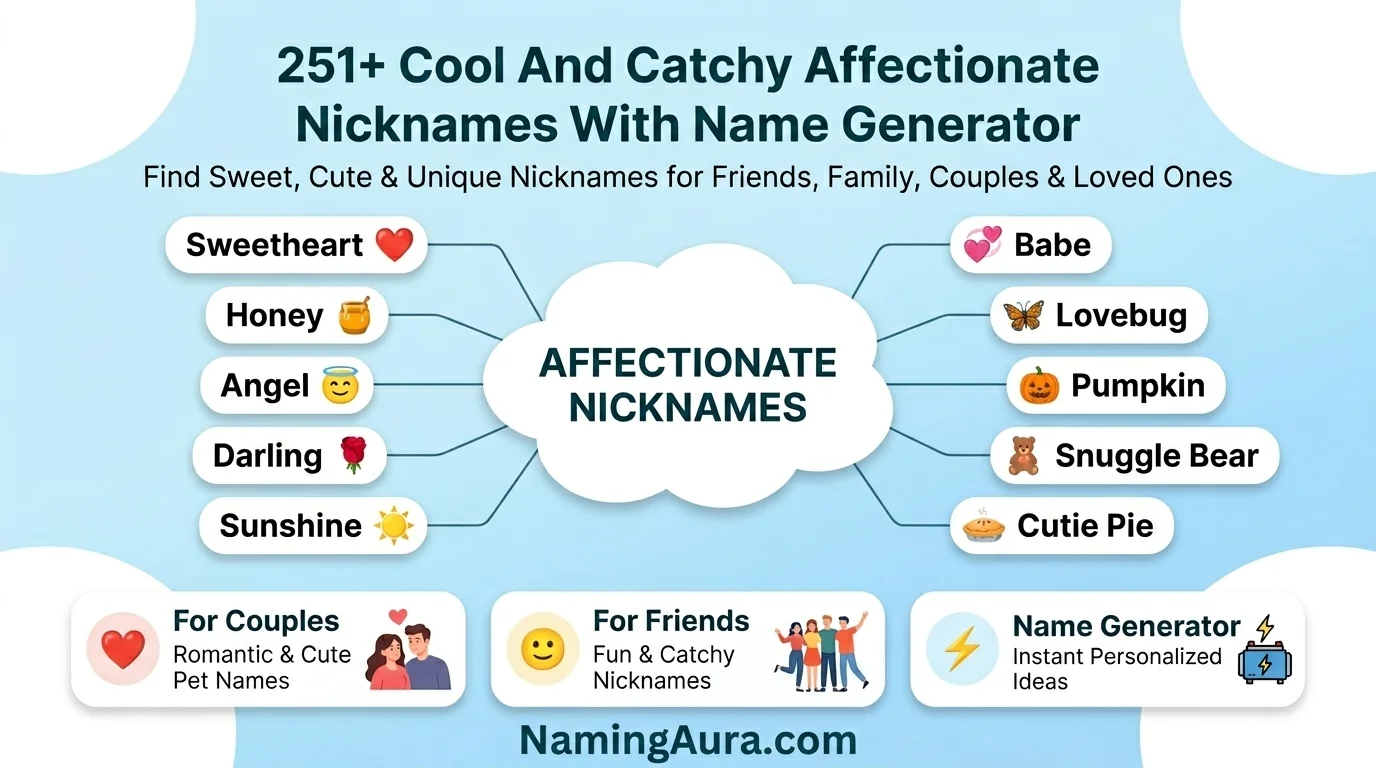 Cool And Catchy Affectionate Nicknames With Name Generator