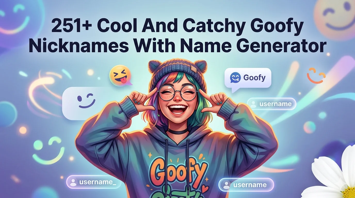 Cool And Catchy Goofy Nicknames With Name Generator