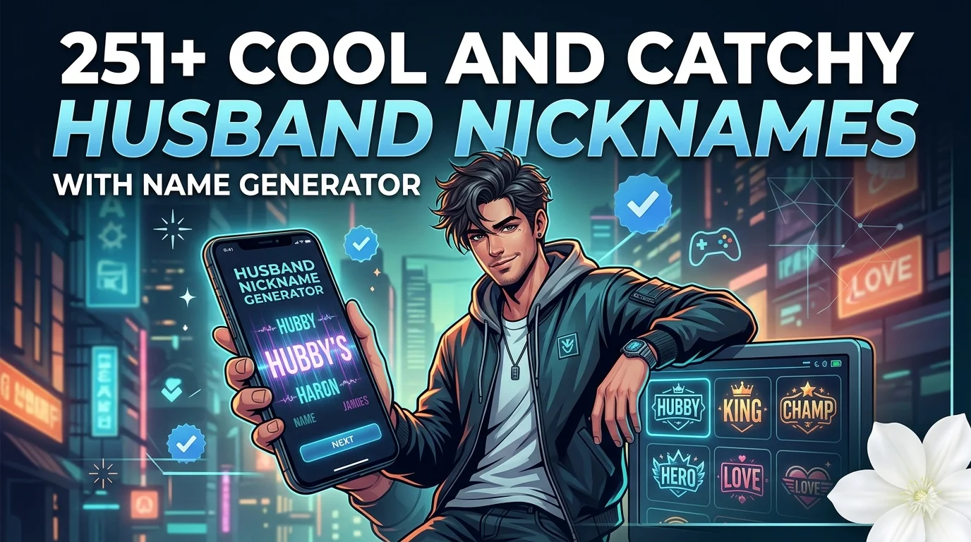 Cool And Catchy Husband Nicknames With Name Generator