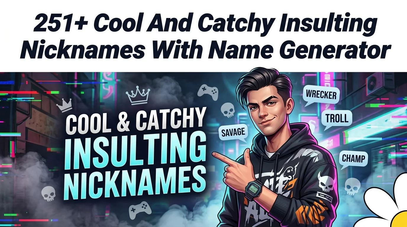 Cool And Catchy Insulting Nicknames With Name Generator