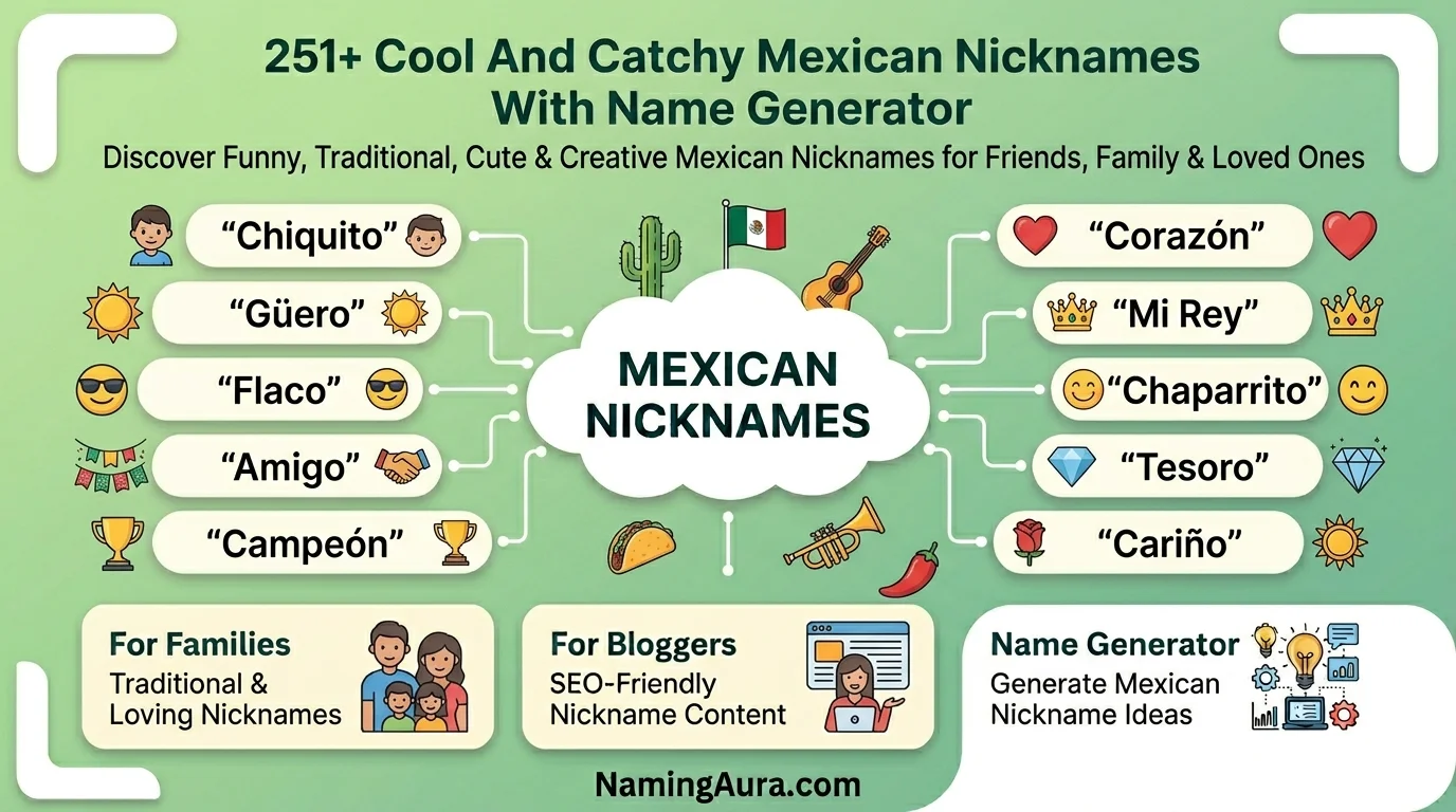 Cool And Catchy Mexican Nicknames With Name Generator