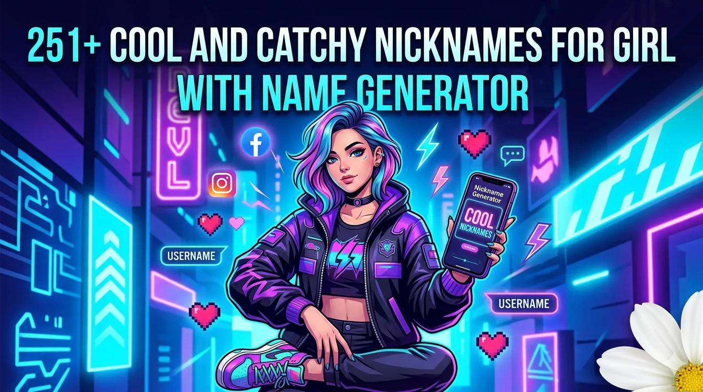 Cool And Catchy Nicknames for Girl With Name Generator