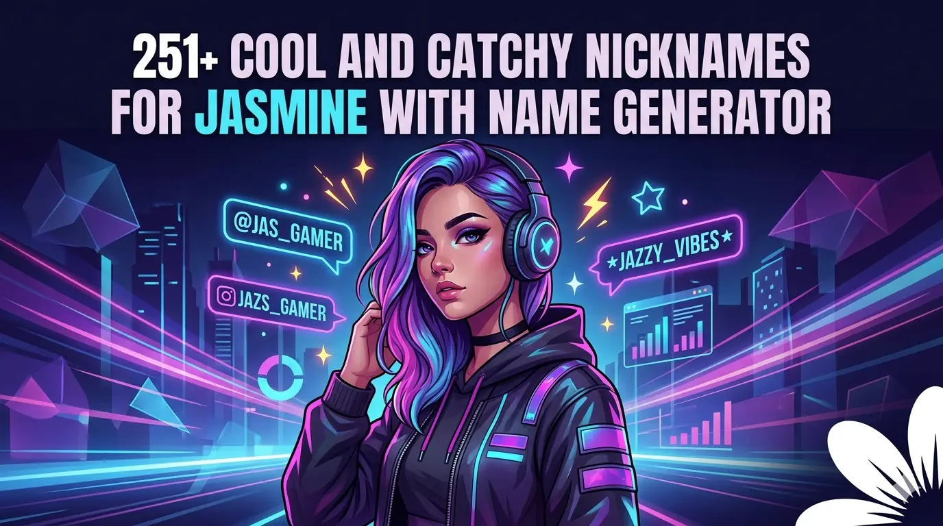 Cool And Catchy Nicknames for Jasmine With Name Generator