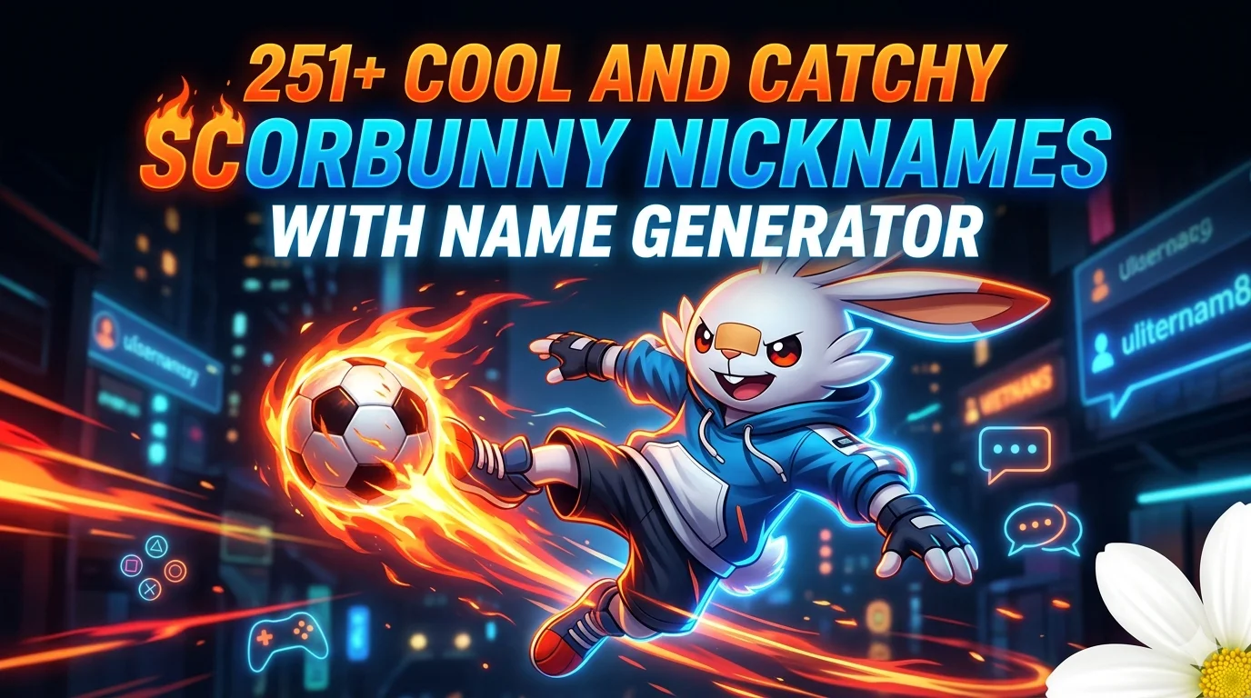 Cool And Catchy Scorbunny Nicknames With Name Generator