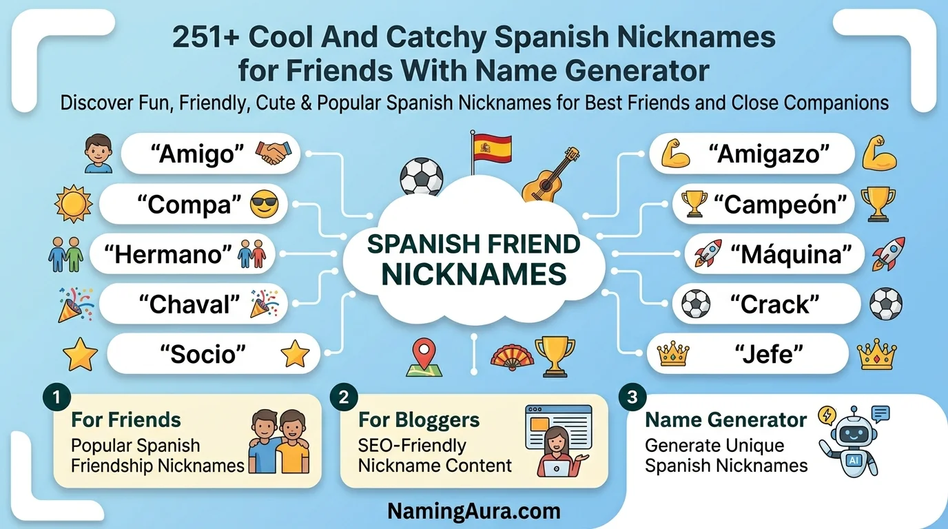 Cool And Catchy Spanish Nicknames for Friends With Name Generator