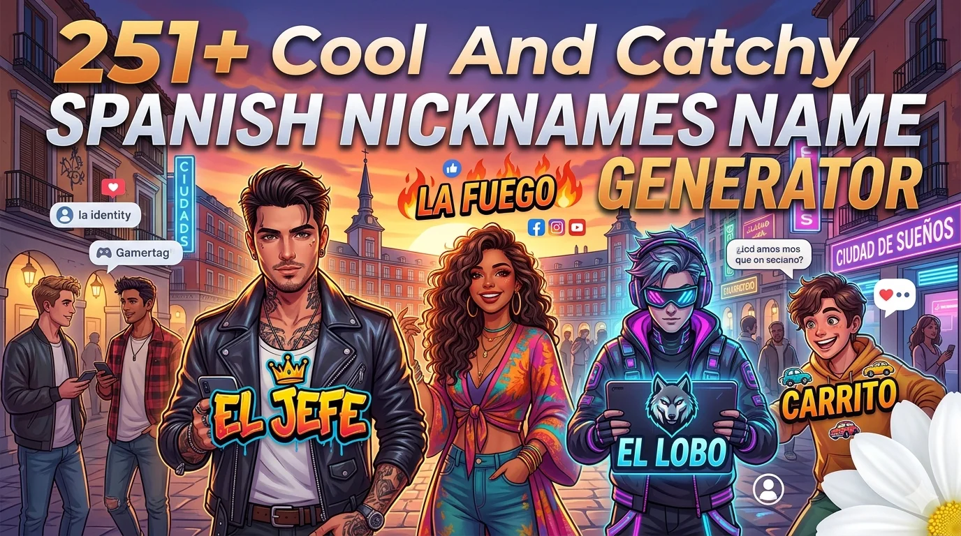 Cool And Catchy Spanish Nicknames With Name Generator