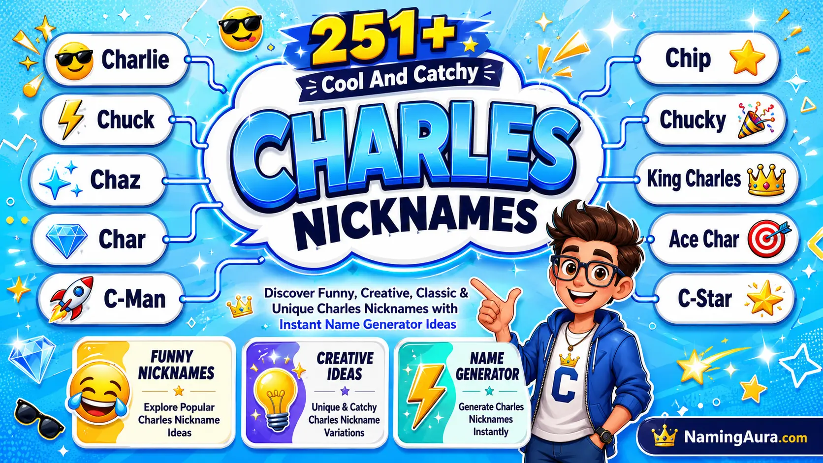 Cool And Catchy Charles Nicknames With Name Generator