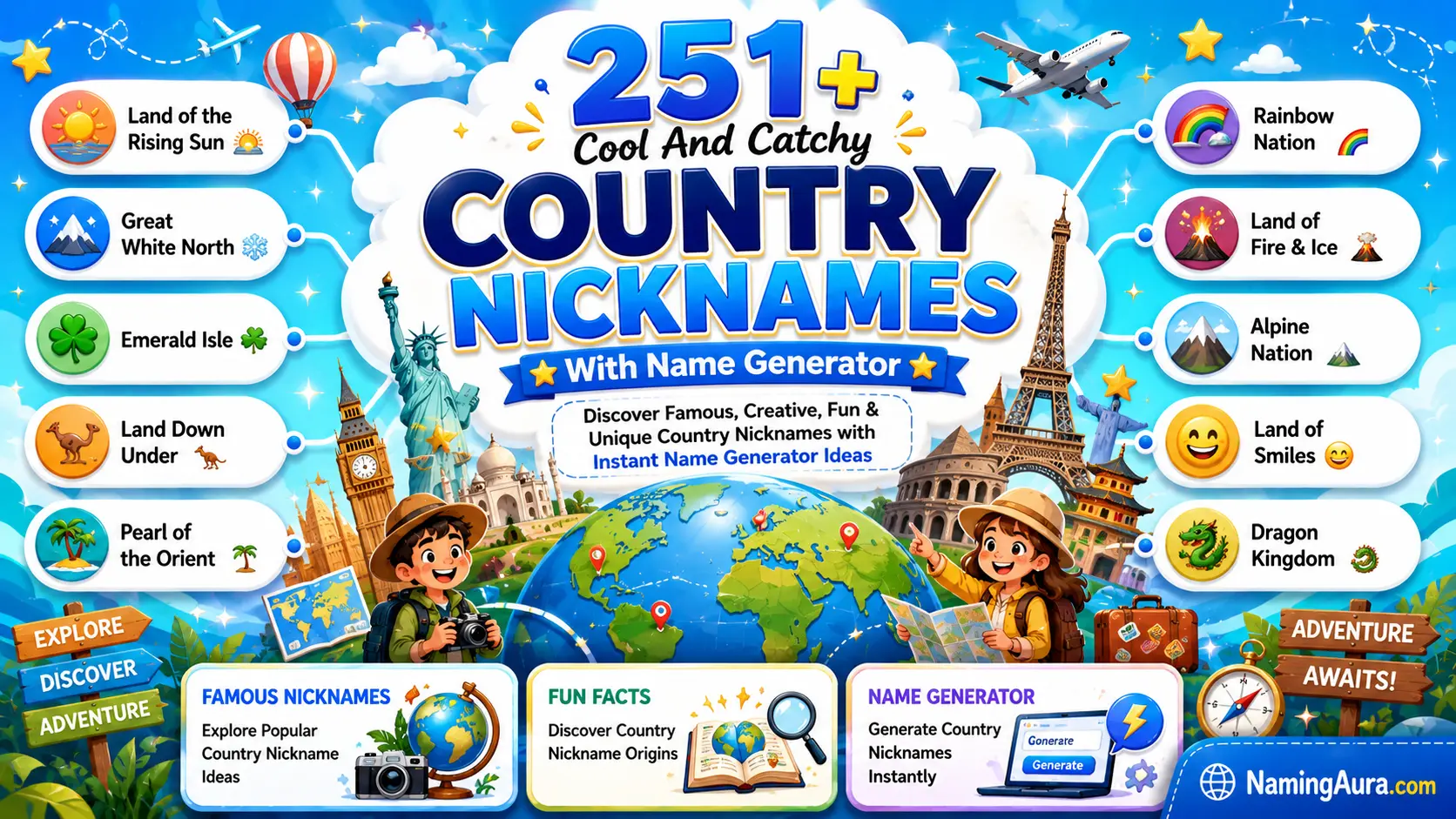 Cool And Catchy Country Nicknames With Name Generator