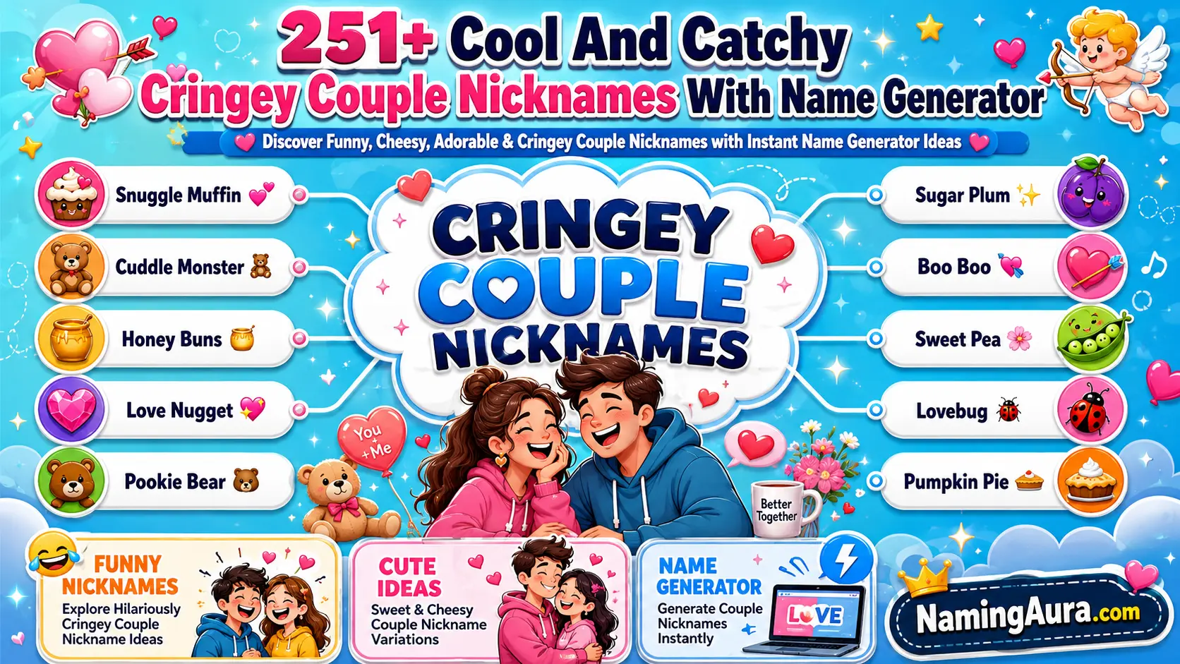 Cool And Catchy Cringey Couple Nicknames With Name Generator