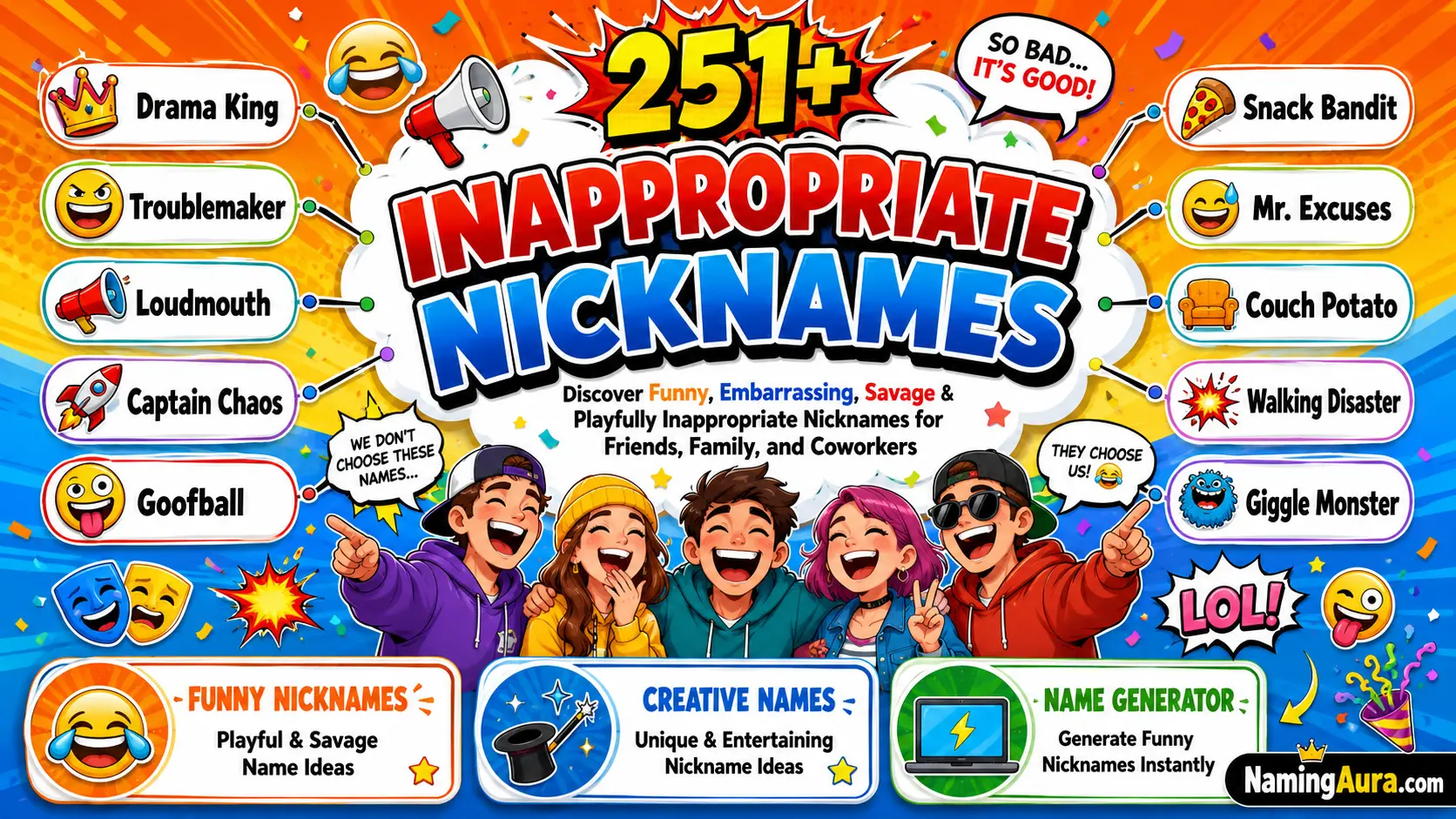 Cool And Catchy Inappropriate Nicknames With Name Generator