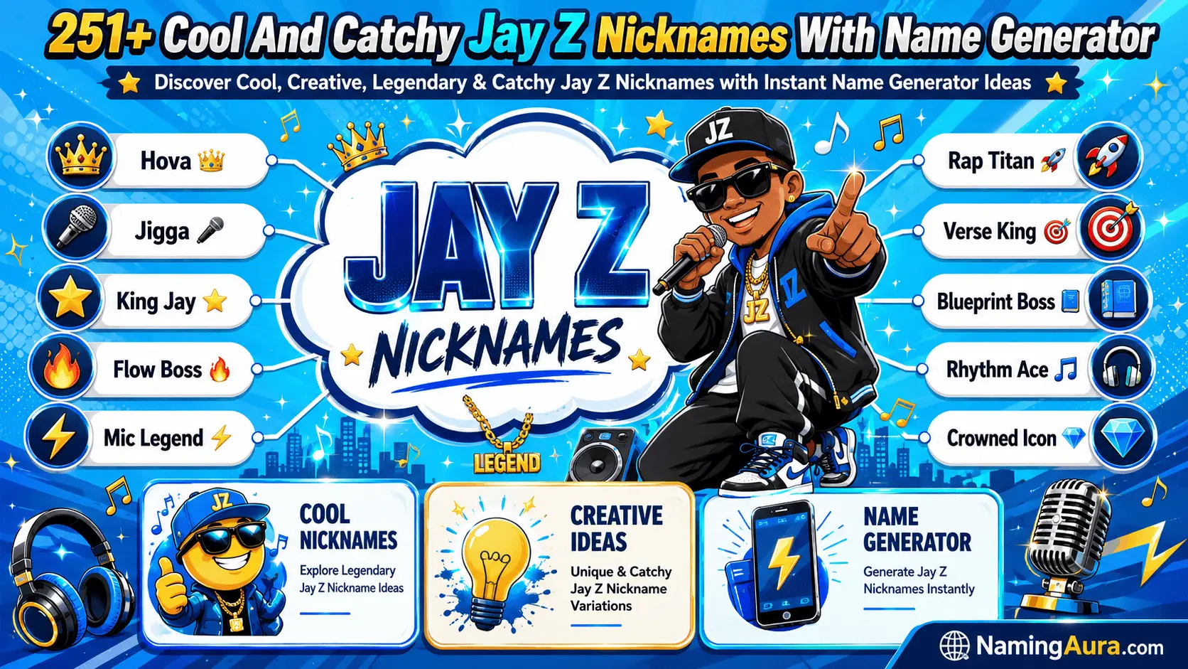 Cool And Catchy Jay Z Nicknames With Name Generator