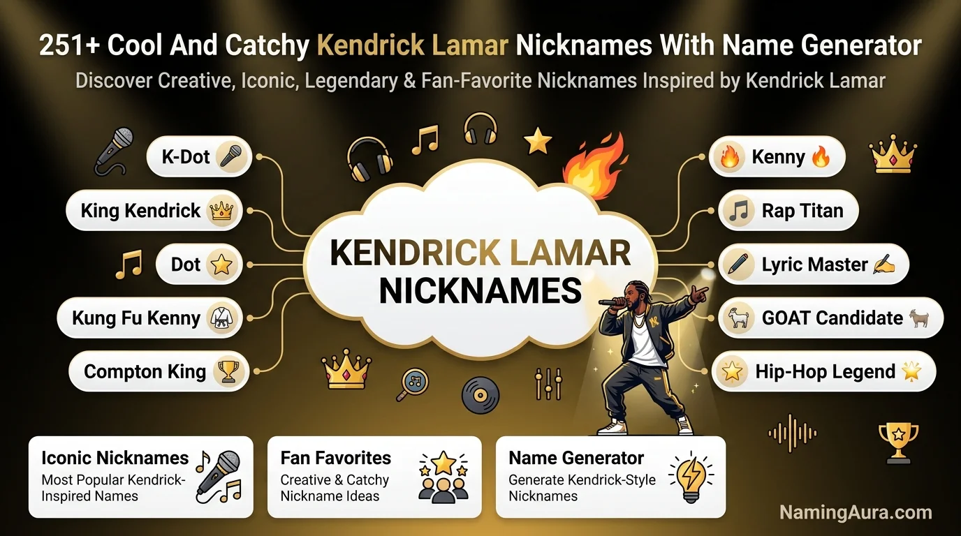 Cool And Catchy Kendrick Lamar Nicknames With Name Generator