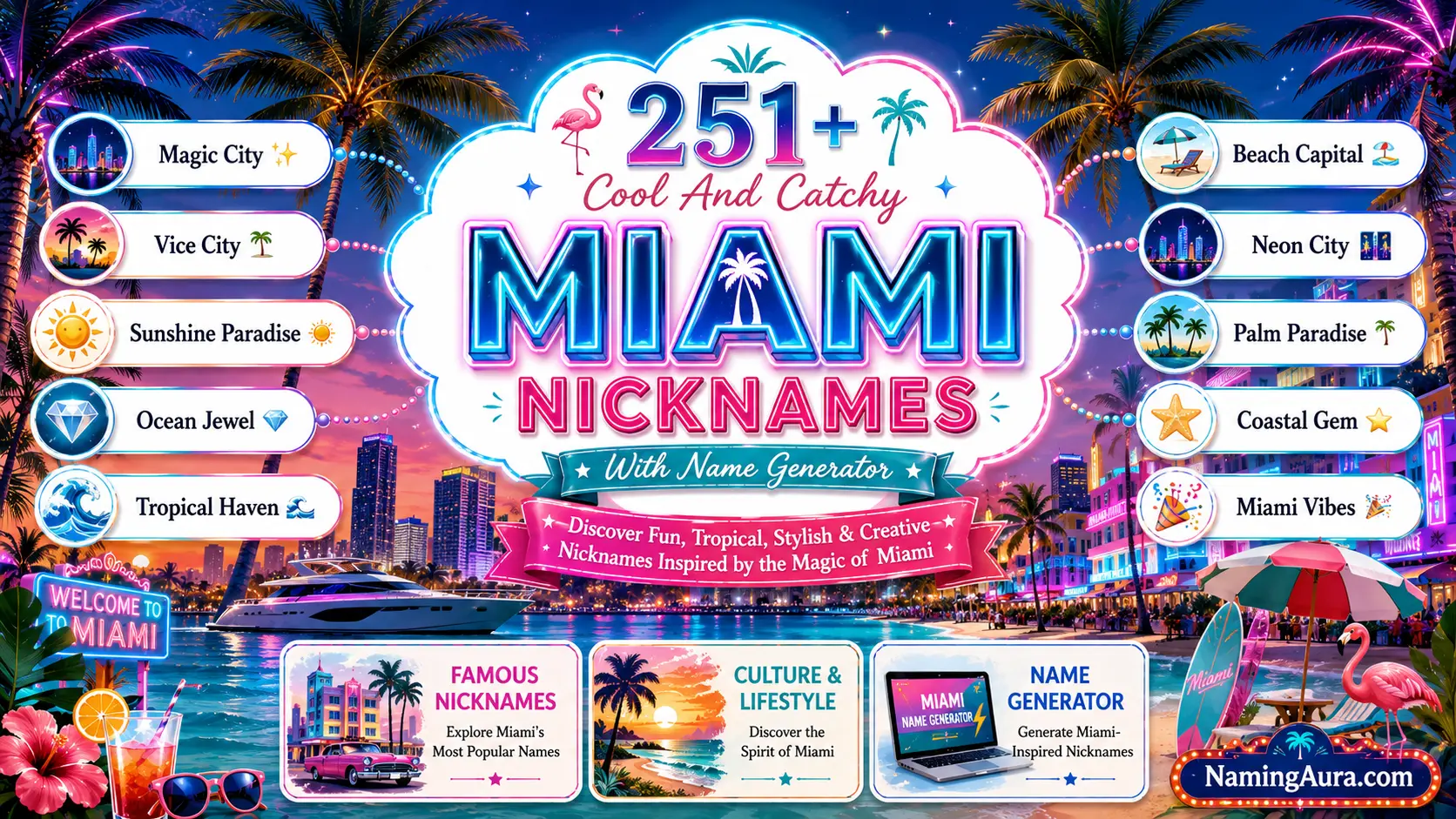 Cool And Catchy Miami Nicknames With Name Generator