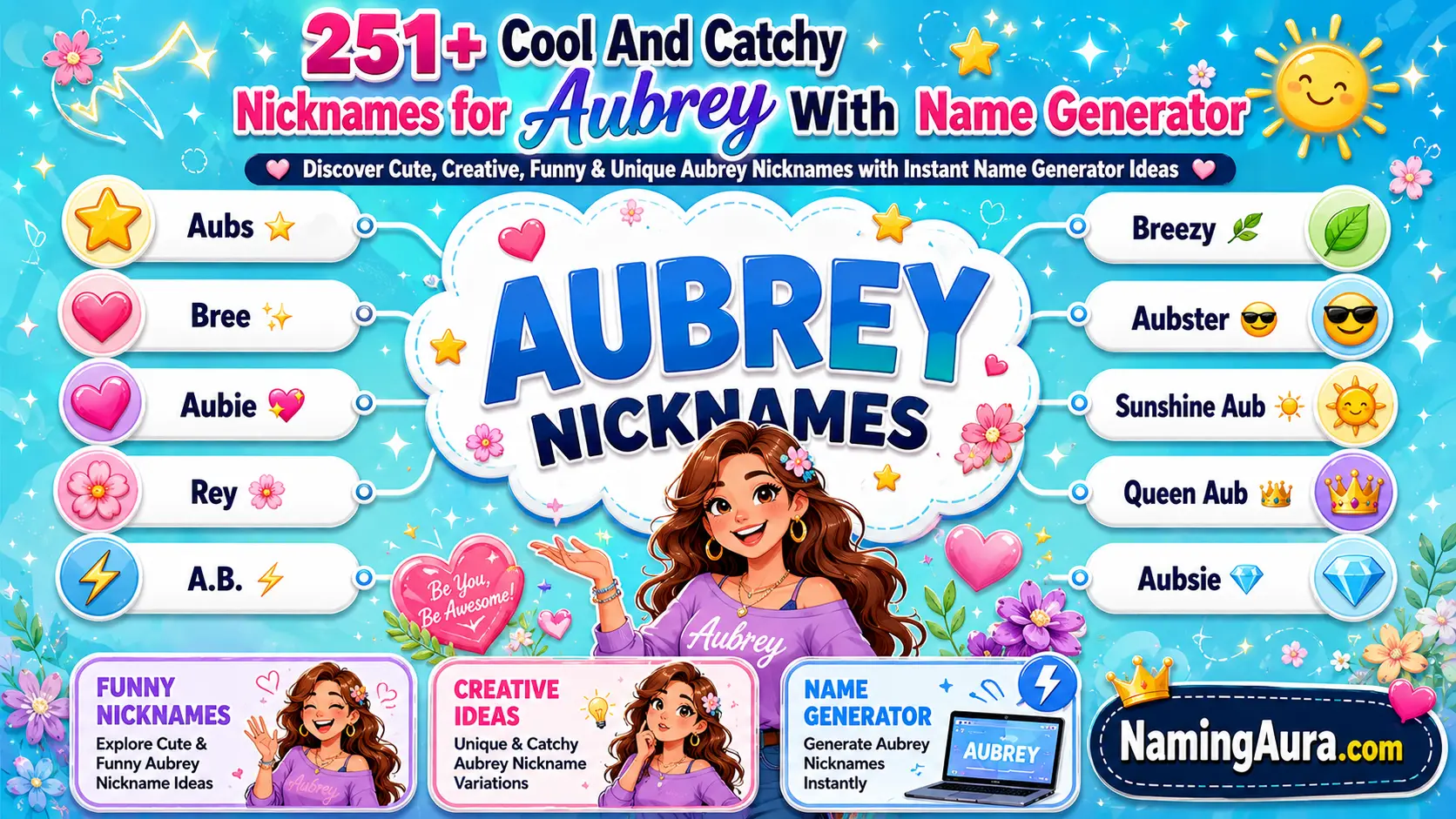 Cool And Catchy Nicknames for Aubrey With Name Generator