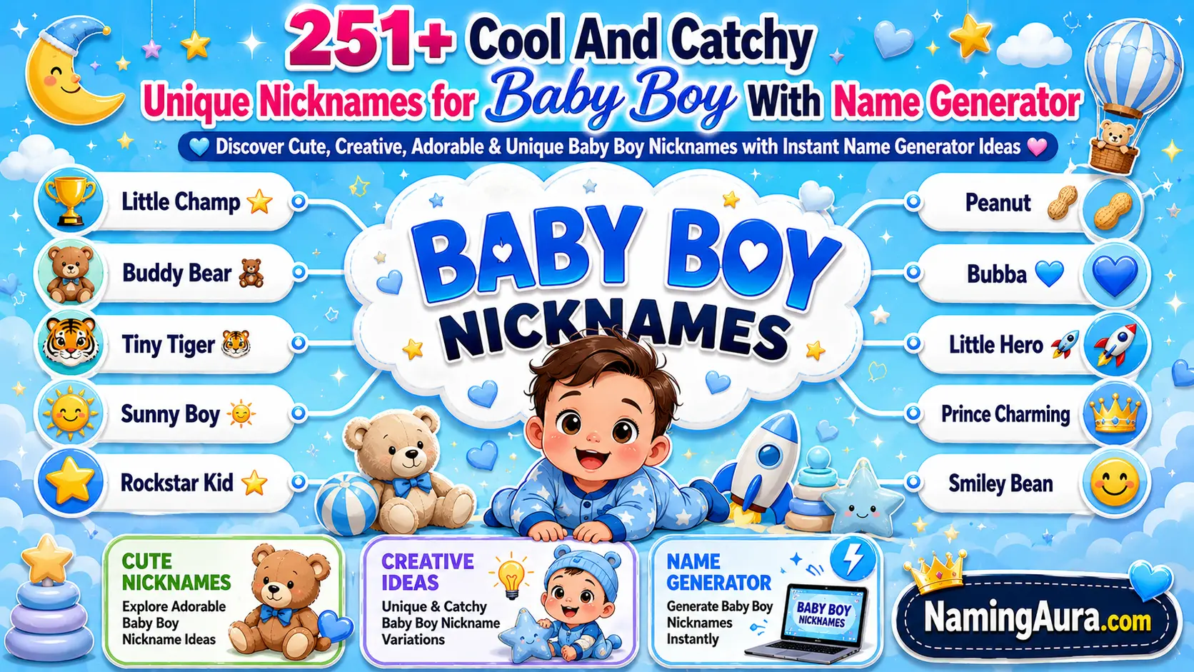 Cool And Catchy Unique Nicknames for Baby Boy With Name Generator