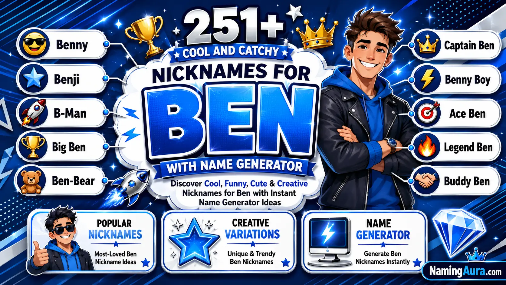 Cool And Catchy Nicknames for Ben With Name Generator