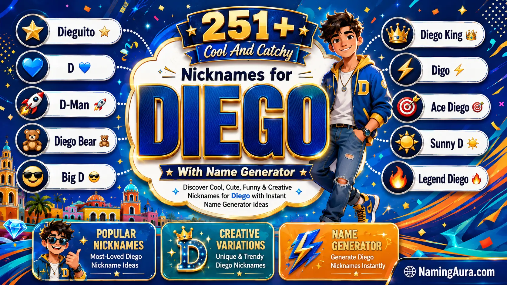 Cool And Catchy Nicknames for Diego With Name Generator