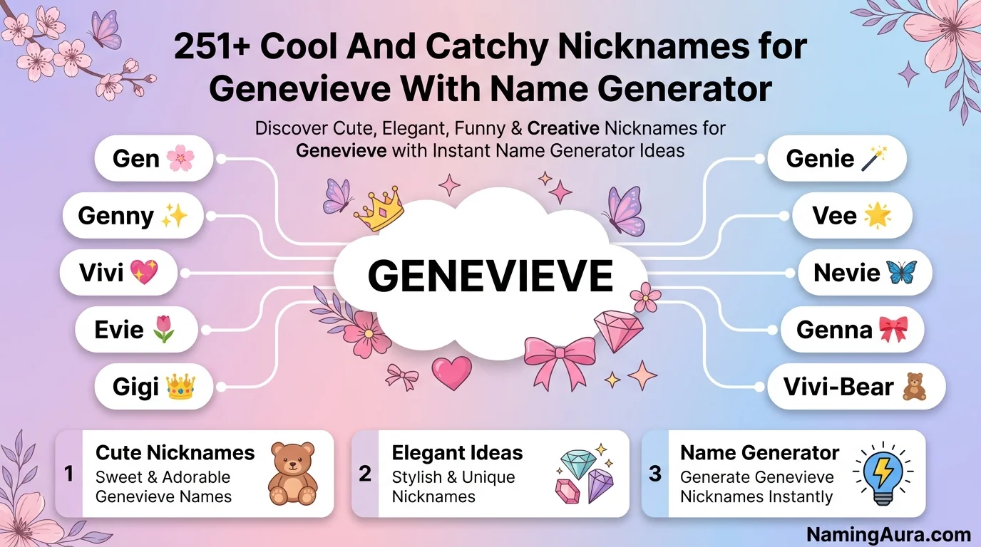 Cool And Catchy Nicknames for Genevieve With Name Generator