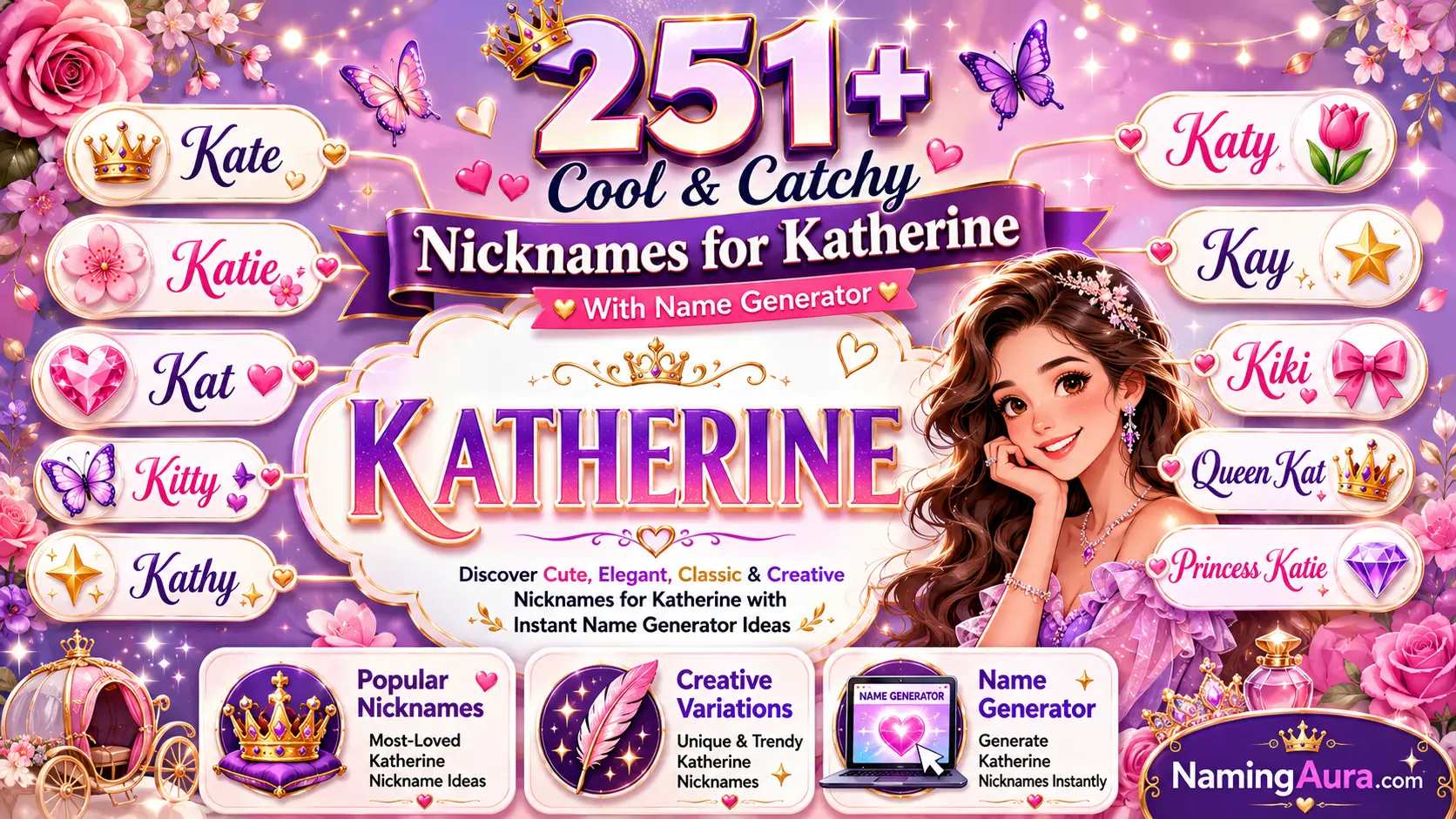 Cool & Catchy Nicknames for Katherine With Name Generator
