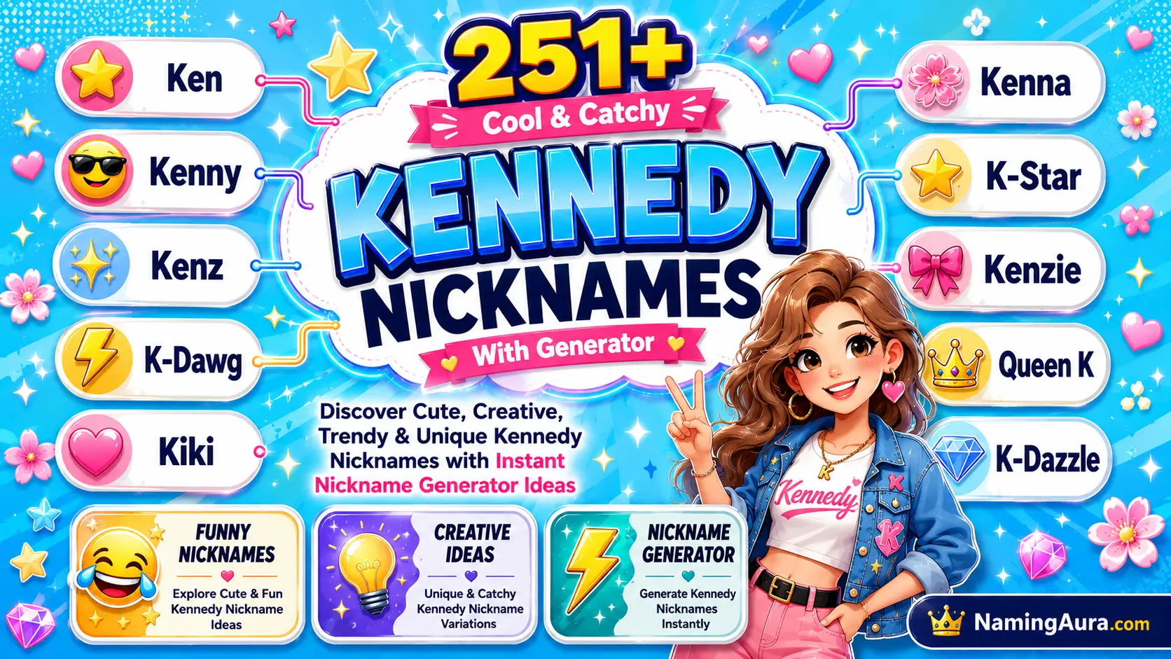 Cool & Catchy Nicknames for Kennedy With Generator