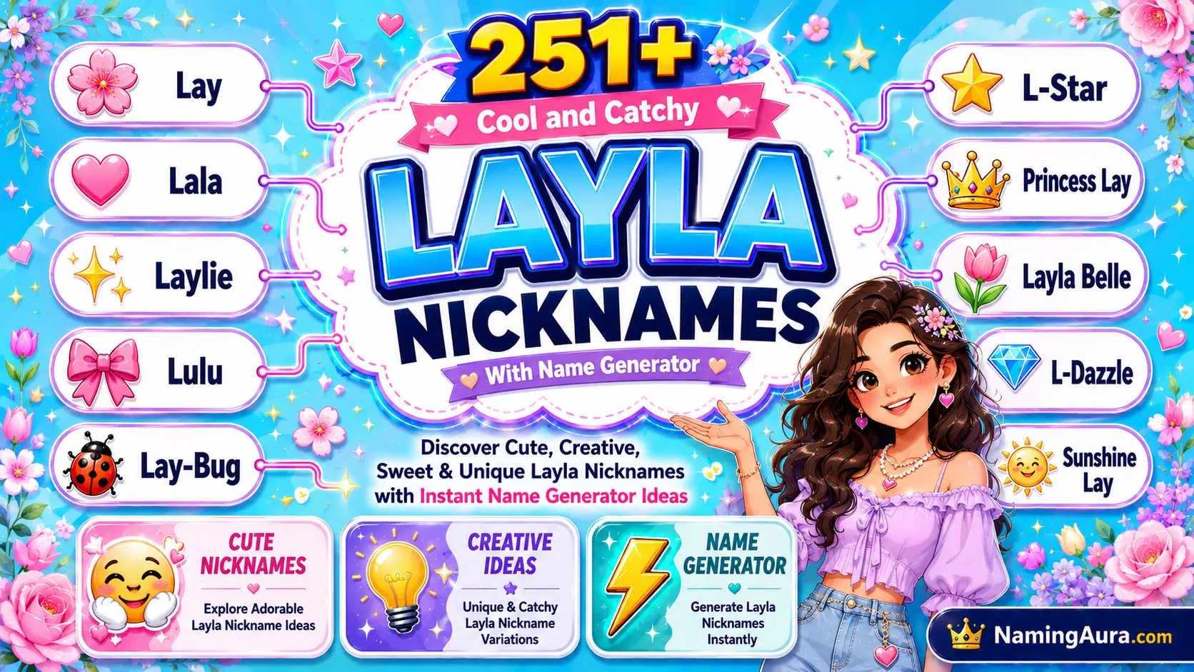 Cool and Catchy Nicknames for Layla with Name Generator
