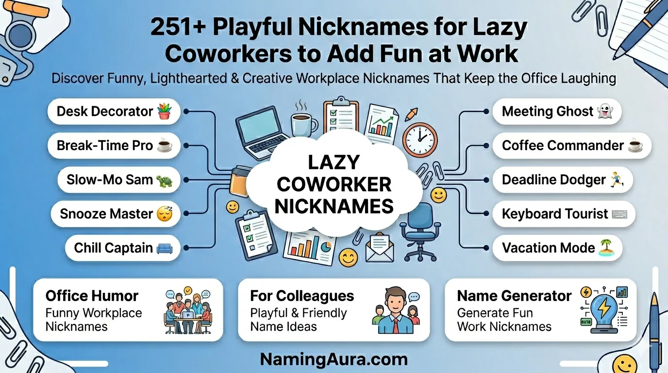 Playful Nicknames for Lazy Coworkers to Add Fun at Work