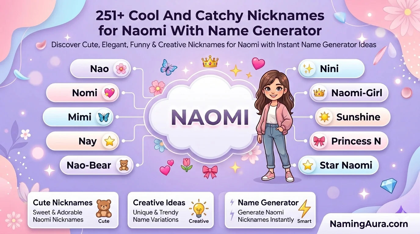 Cool And Catchy Nicknames for Naomi With Name Generator