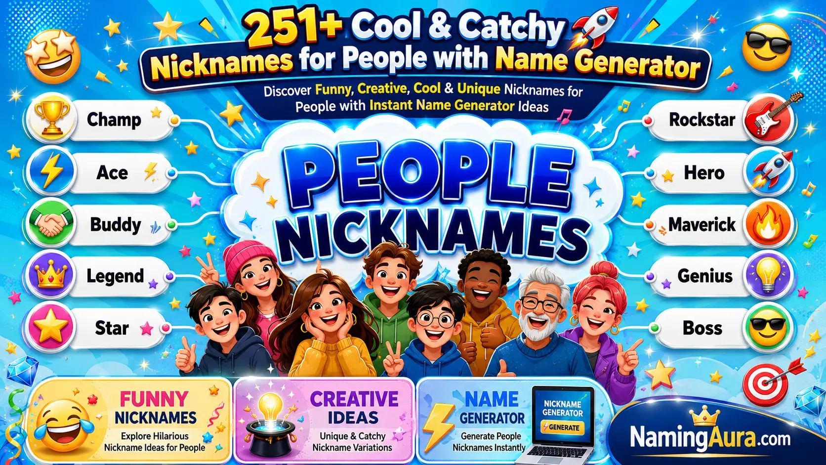 Cool & Catchy Nicknames for People with Name Generator