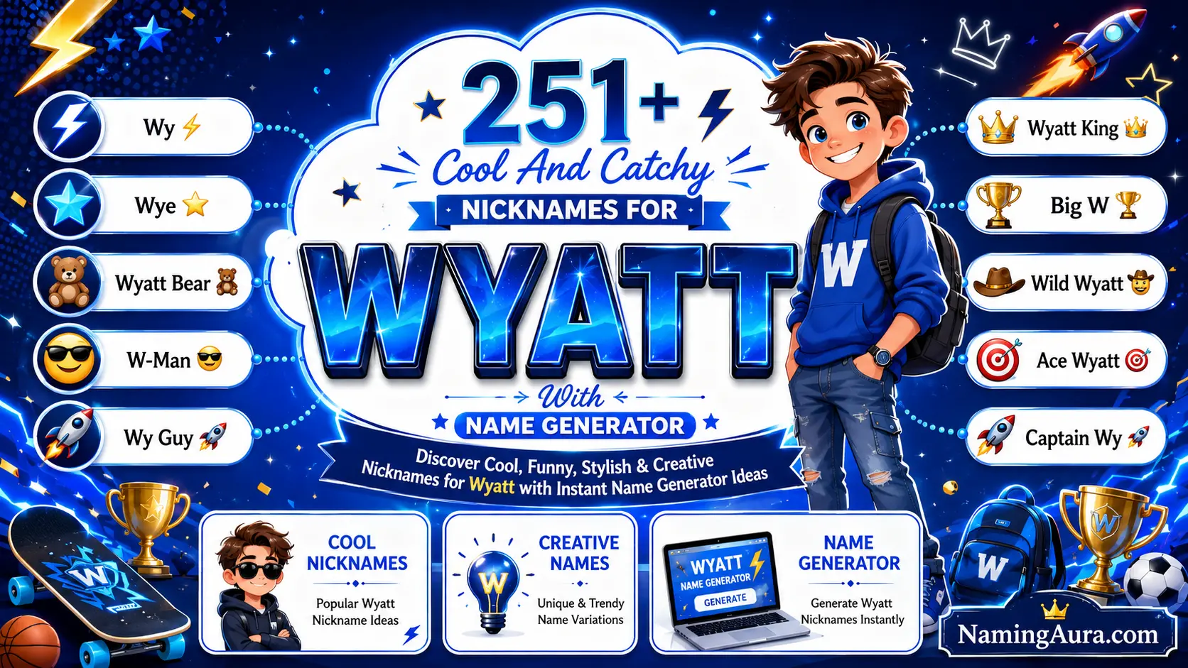 Cool And Catchy Nicknames for Wyatt With Name Generator