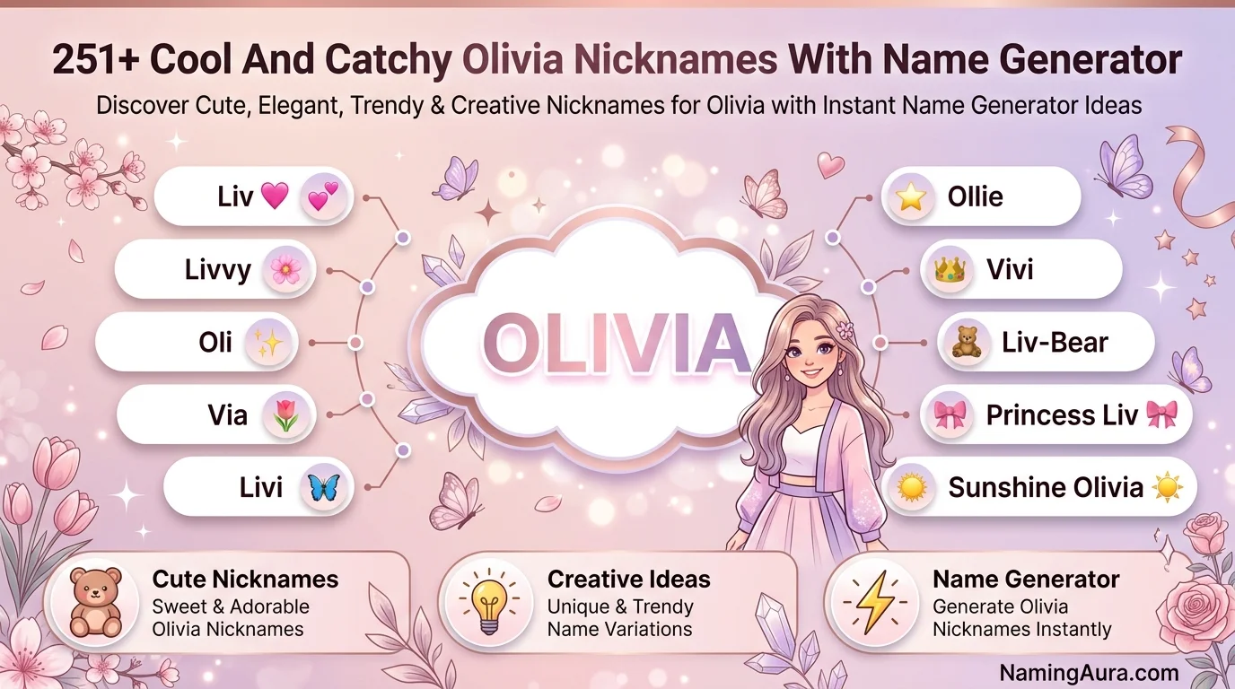 Cool And Catchy Olivia Nicknames With Name Generator
