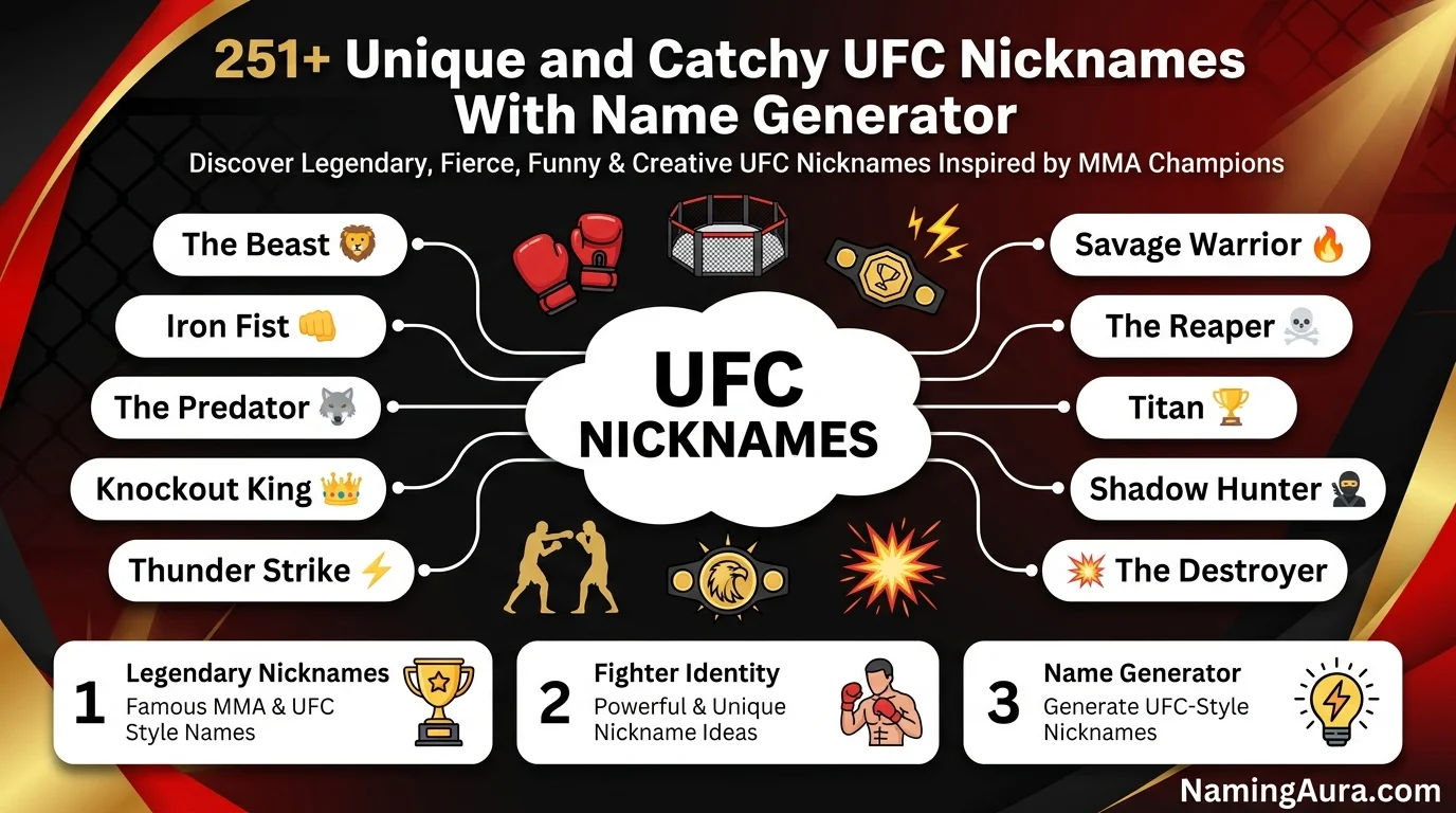 Unique and Catchy UFC Nicknames With Name Generated