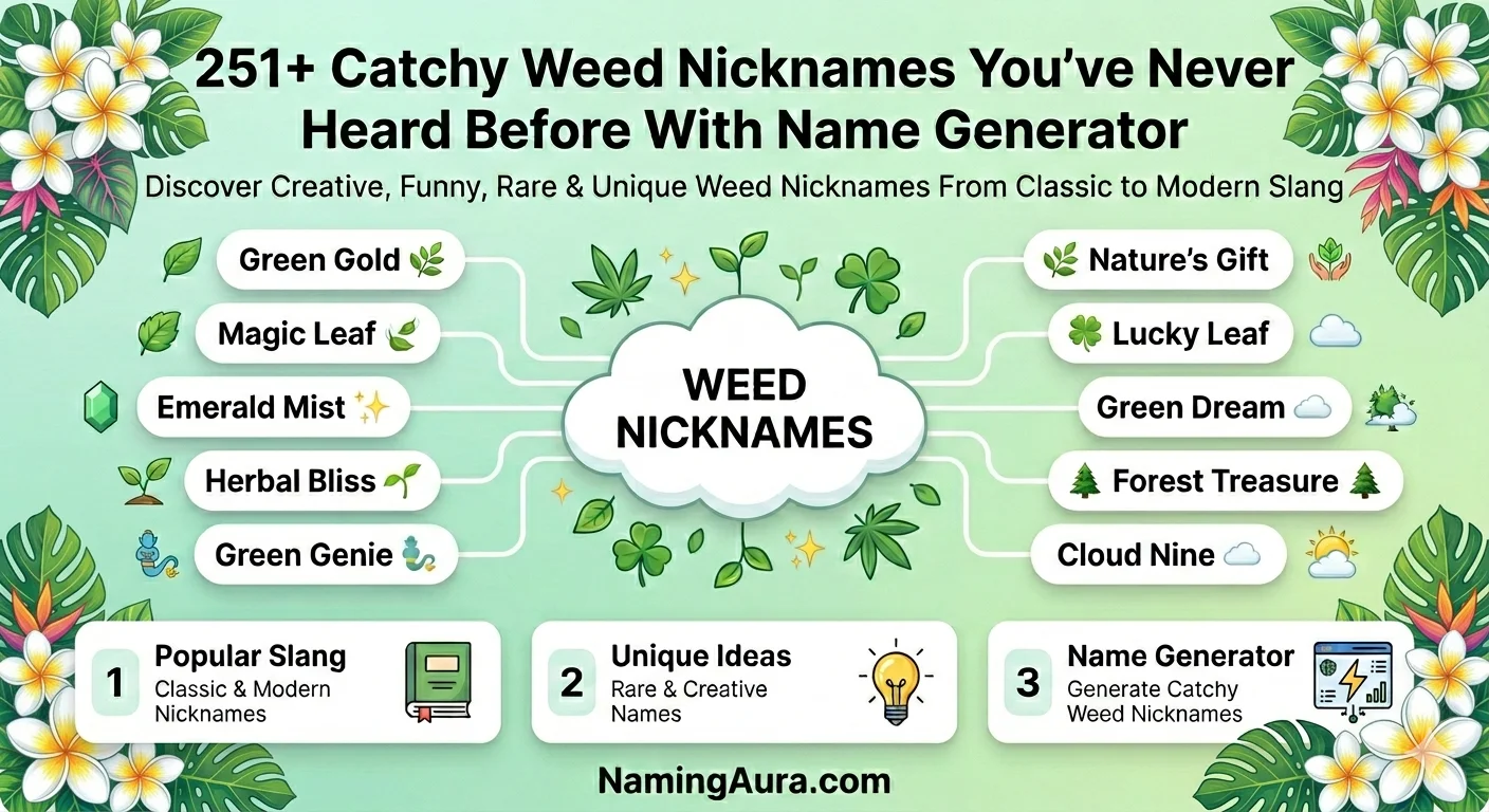 Catchy Weed Nicknames You’ve Never Heard Before With Name Generator