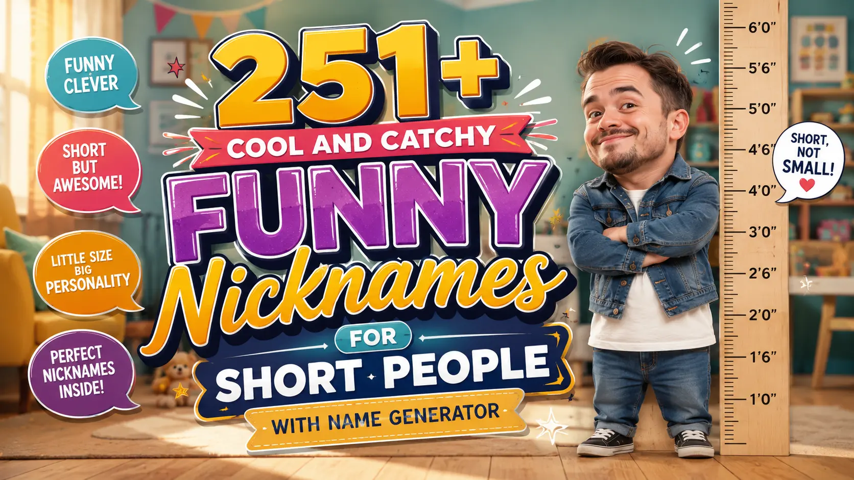 Cool And Catchy Funny Nicknames for Short People With Name Generator