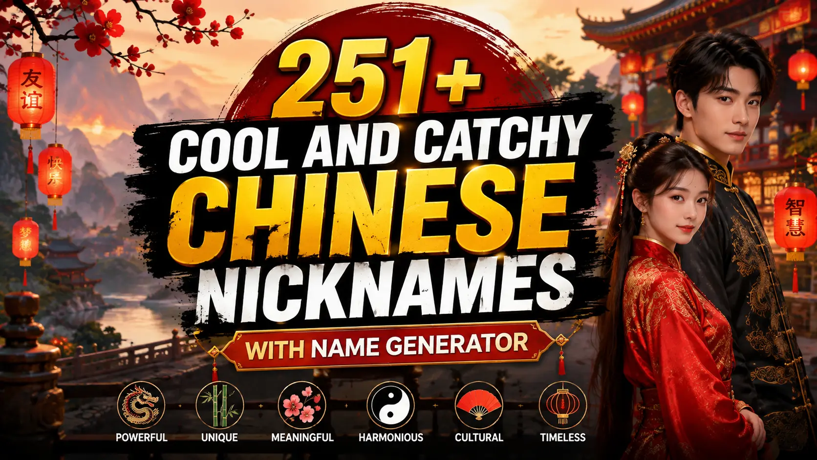 Cool And Catchy Chinese Nicknames With Name Generator