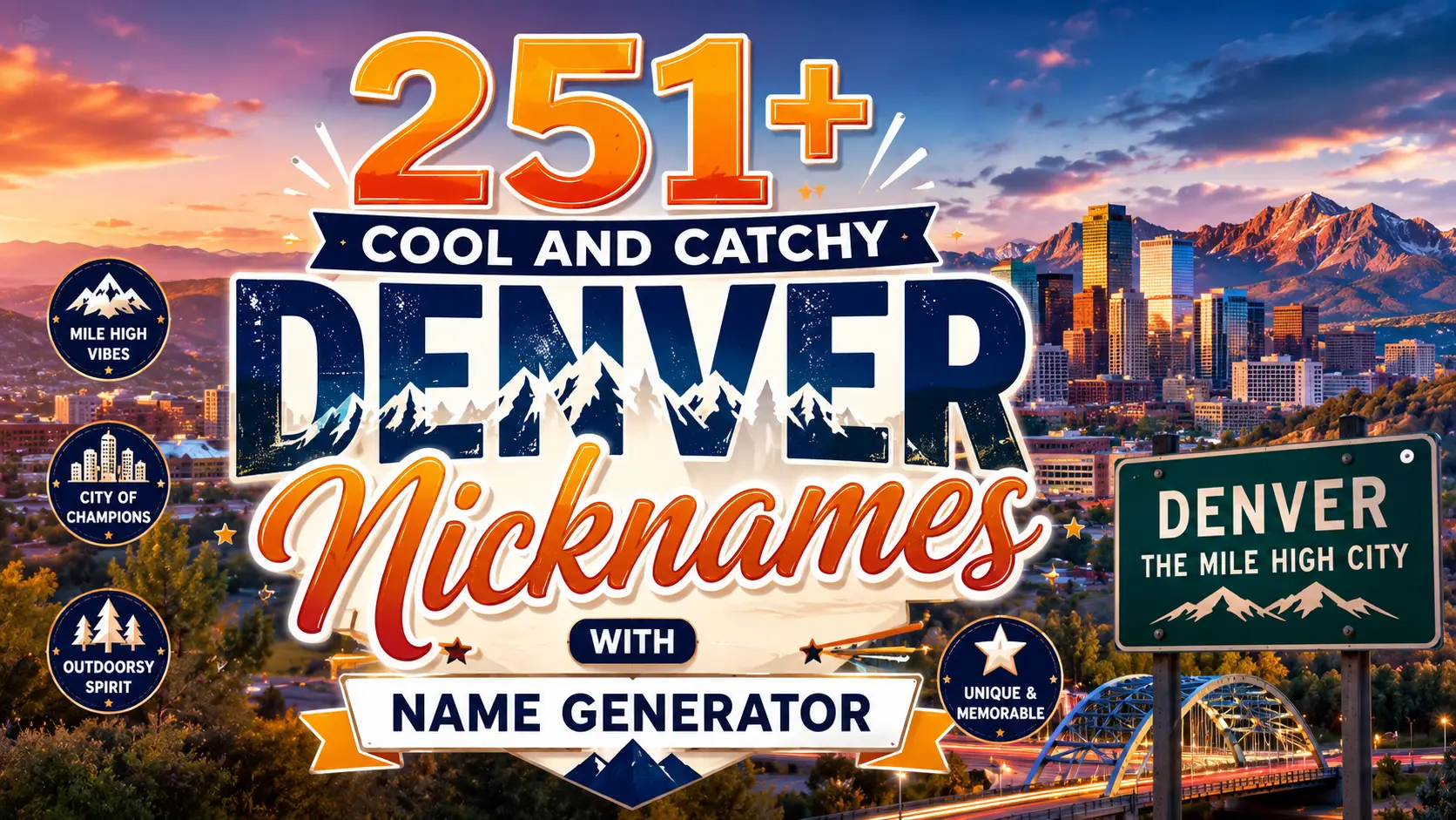 Cool And Catchy Denver Nicknames With Name Generator