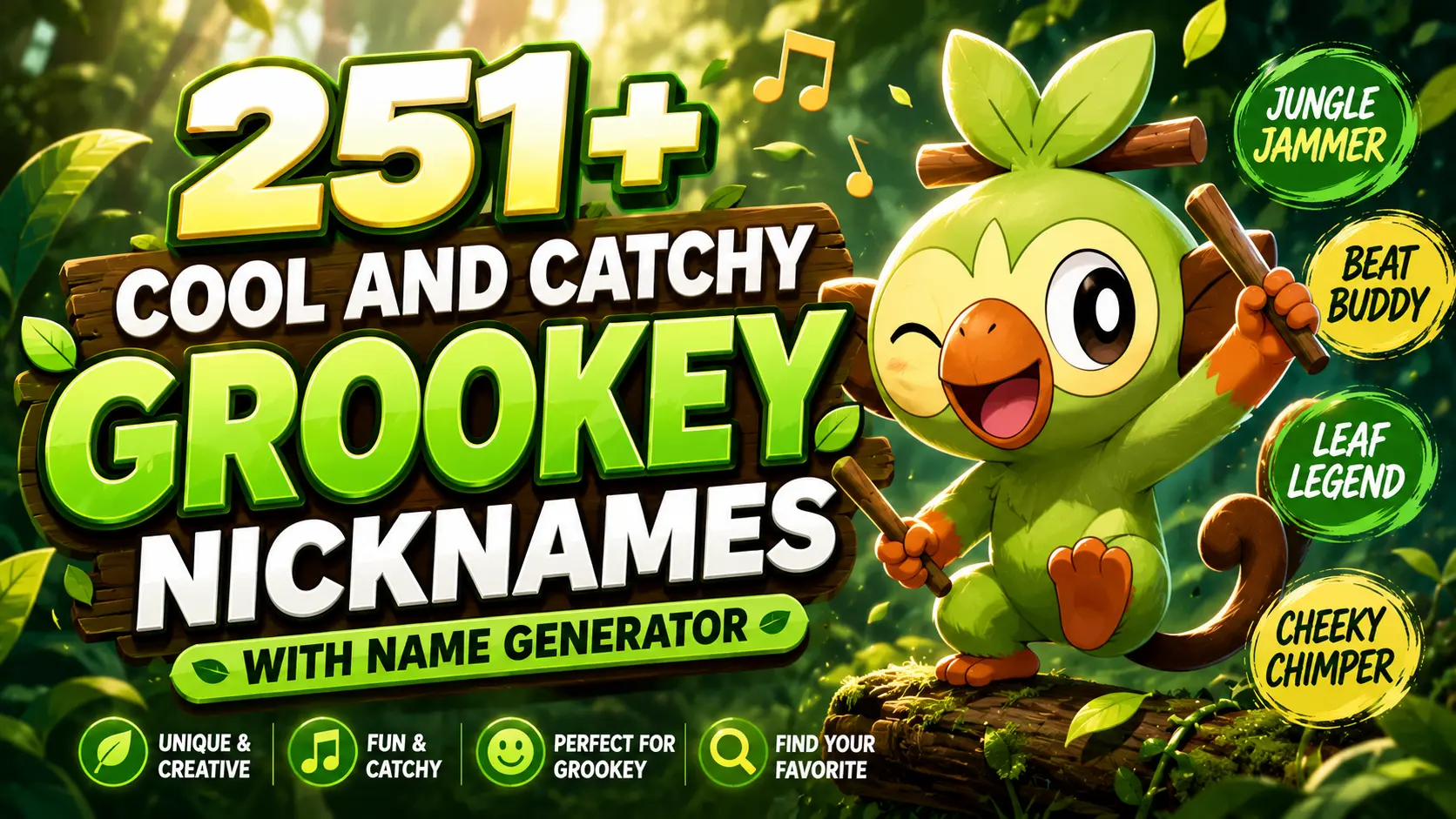 Cool And Catchy Grookey Nicknames With Name Generator