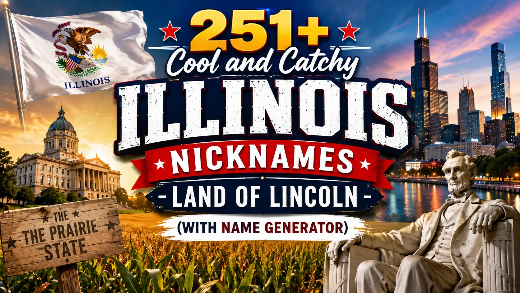 Cool and Catchy Illinois Nicknames - Land of Lincoln (With Name Generator)
