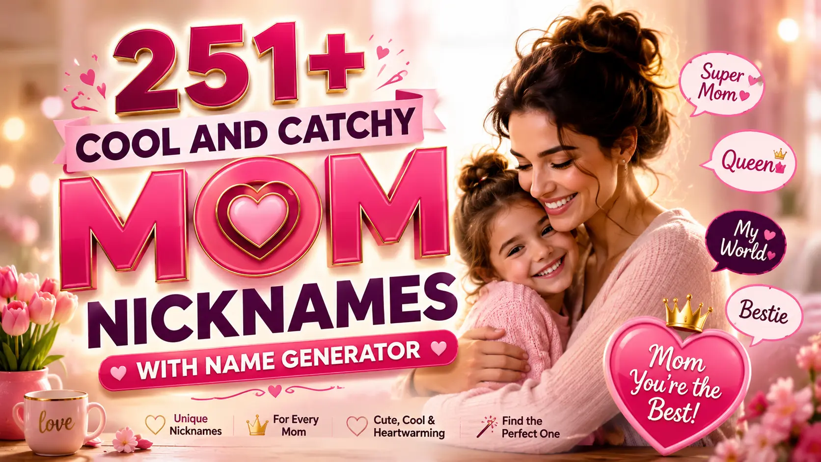 Cool And Catchy Mom Nicknames With Name Generator
