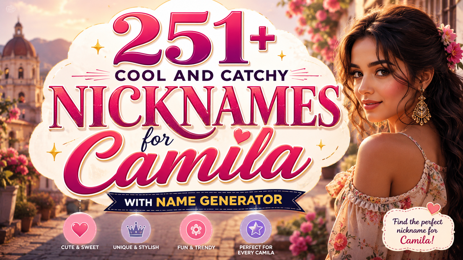 Cool And Catchy Nicknames for Camila With Name Generator