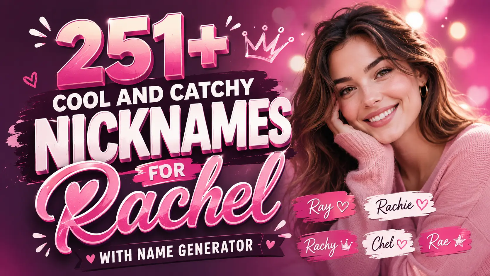 Cool and Catchy Nicknames for Rachel With Name Generator