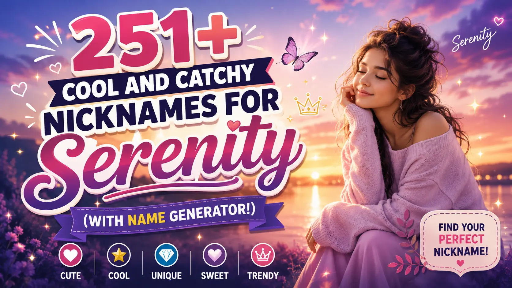 251+ Cool and Catchy Nicknames for Serenity (With Name Generator!)
